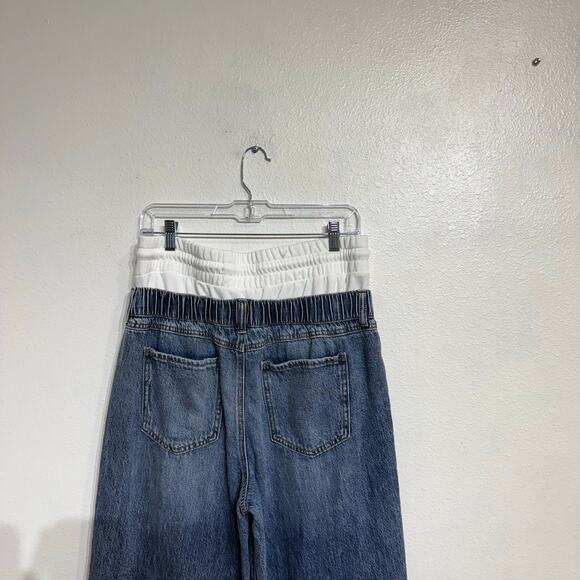 Rewash Blue Pullon Double Waist Drawstring Wide Leg Jeans Sz 29 - Picture 8 of 13